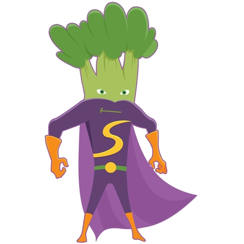 Superhero Celery Classroom Vegetable Transparent Sticker